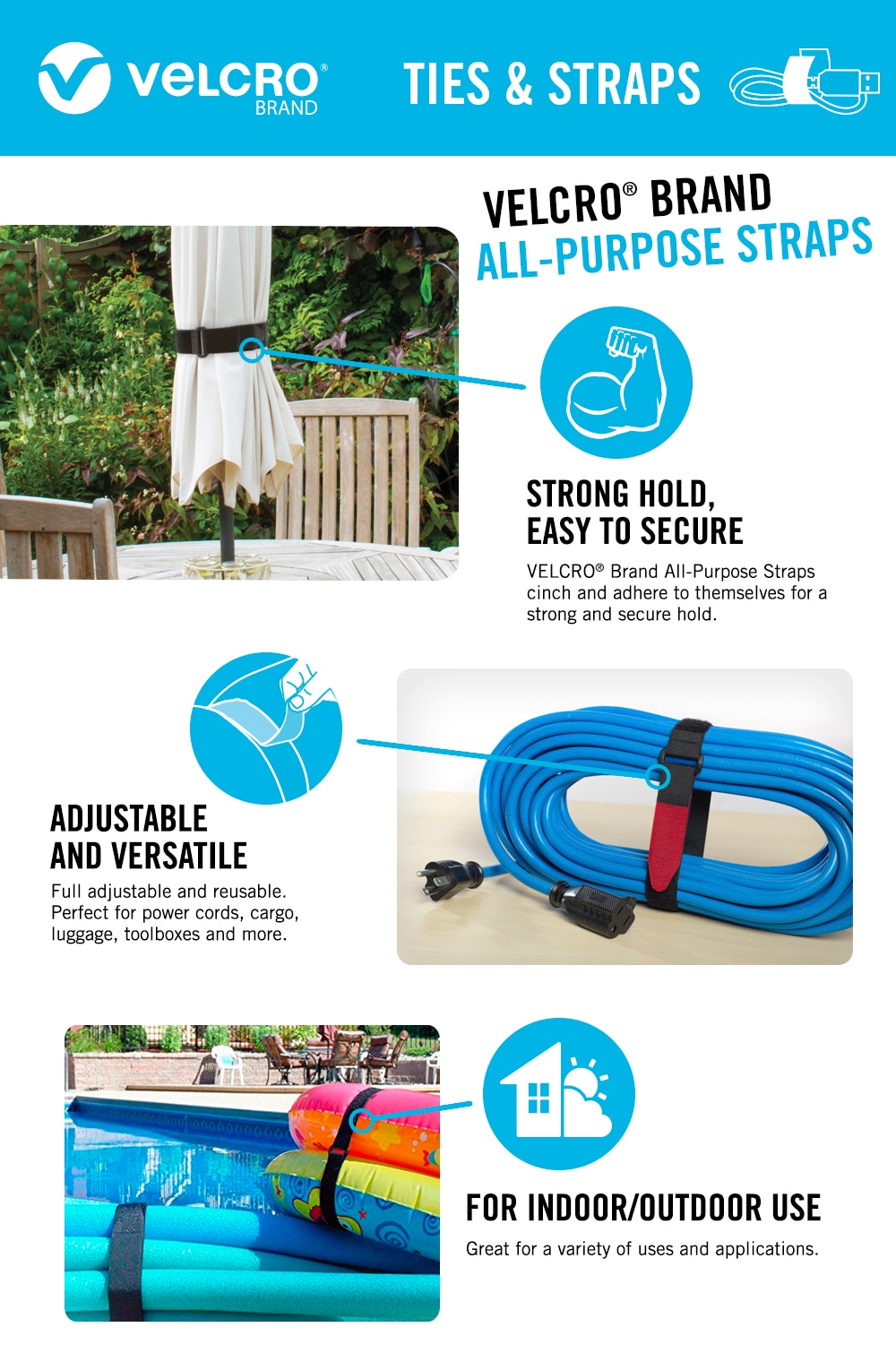 VELCRO Brand 3 ft. x 2 in. Velstrap Straps (2Pack) 90440